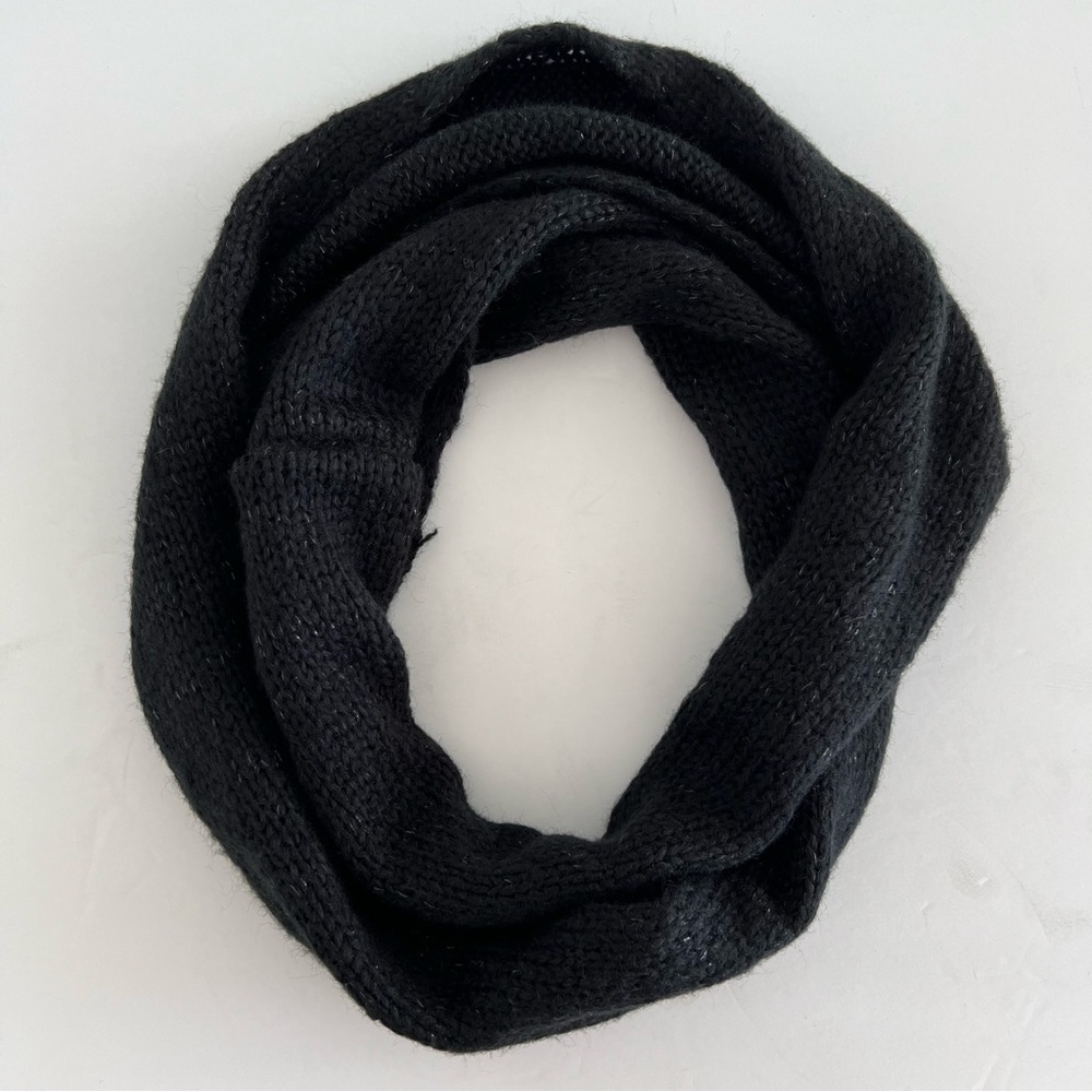Black Knitted Infinity Scarf